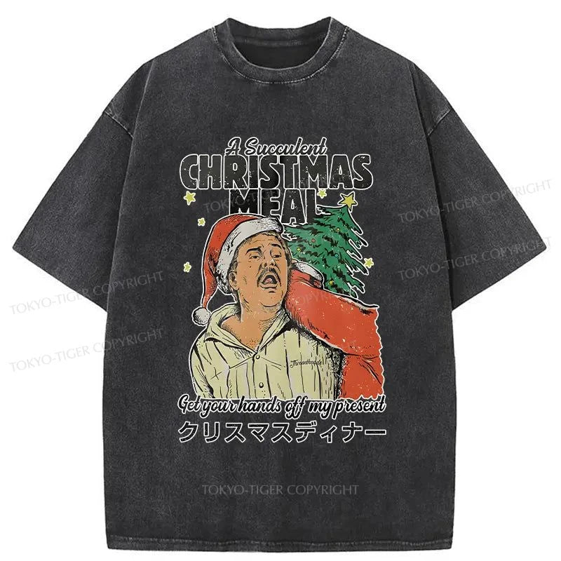 Tokyo-Tiger Christmas Meal Japan Washed T-Shirt