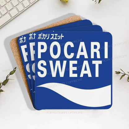 Tokyo-Tiger POCARI SWEAT Logo Coaster