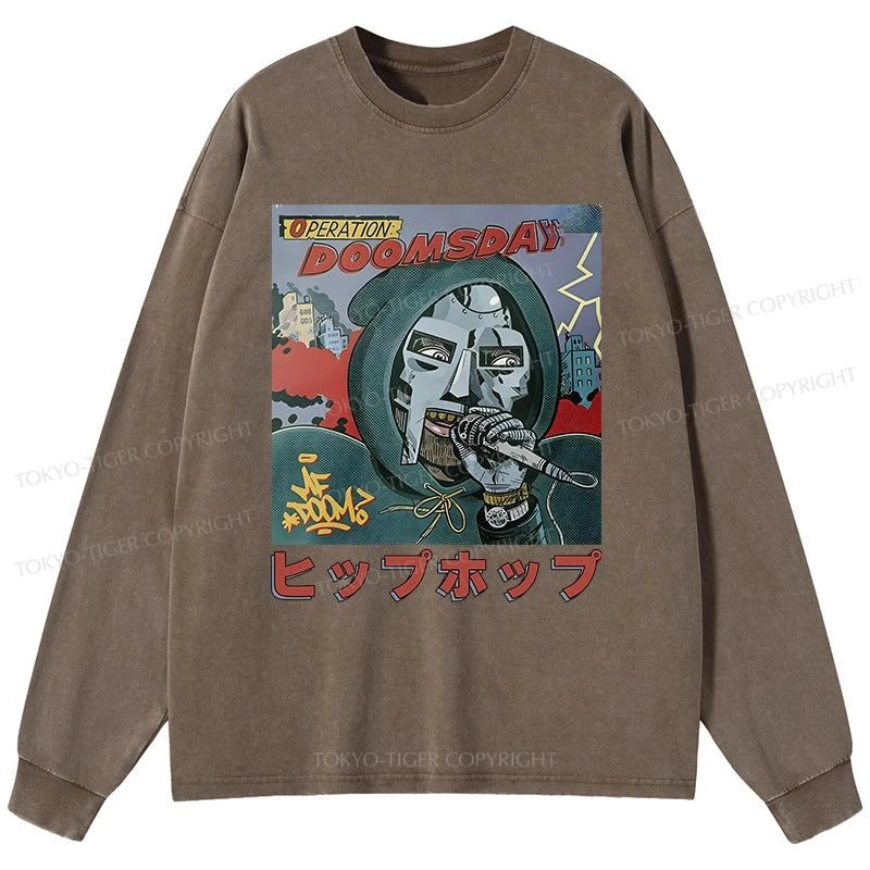 Tokyo-Tiger Mf Doom Japan Washed Long Sleeve T-Shirt