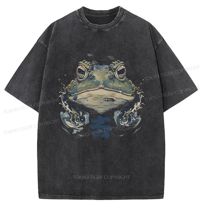 Tokyo-Tiger Scary Frog Japan Washed T-Shirt