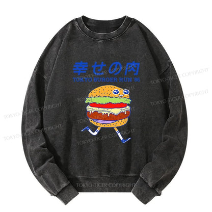 Tokyo-Tiger Tokyo Burger Run Japanese Washed Sweatshirt