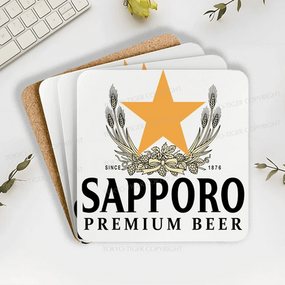 Tokyo-Tiger Sapporo Beer Logo Japanese Coaster