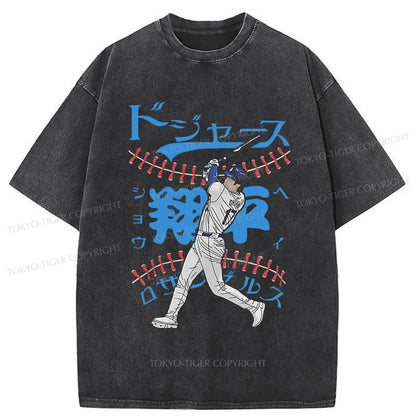 Tokyo-Tiger Japanese Shohei Ohtani Washed T-Shirt