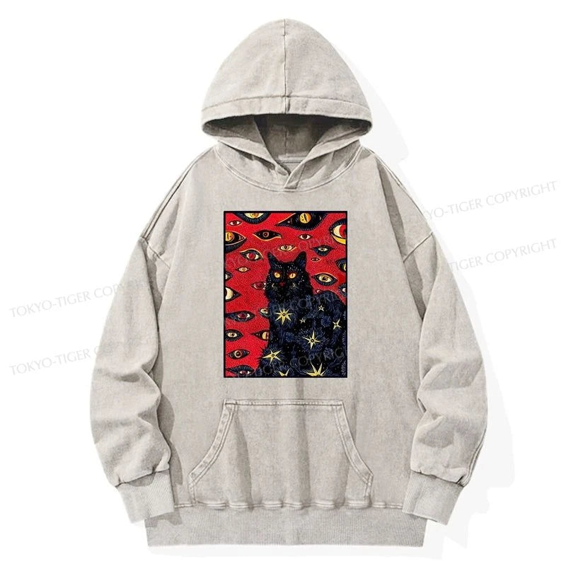 Tokyo-Tiger Mysterious Cat Washed Hoodie