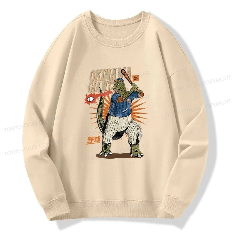 Tokyo-Tiger OKINAWA GIANTS Dinosaur Sweatshirt