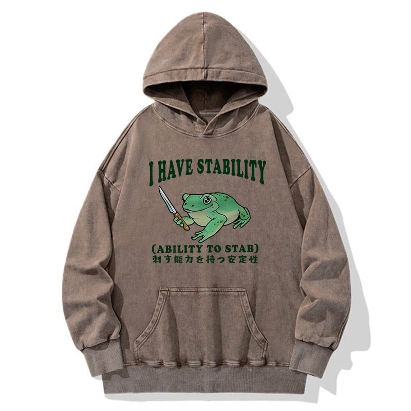 Tokyo-Tiger Mentally Stable Assassin Frog Washed Hoodie