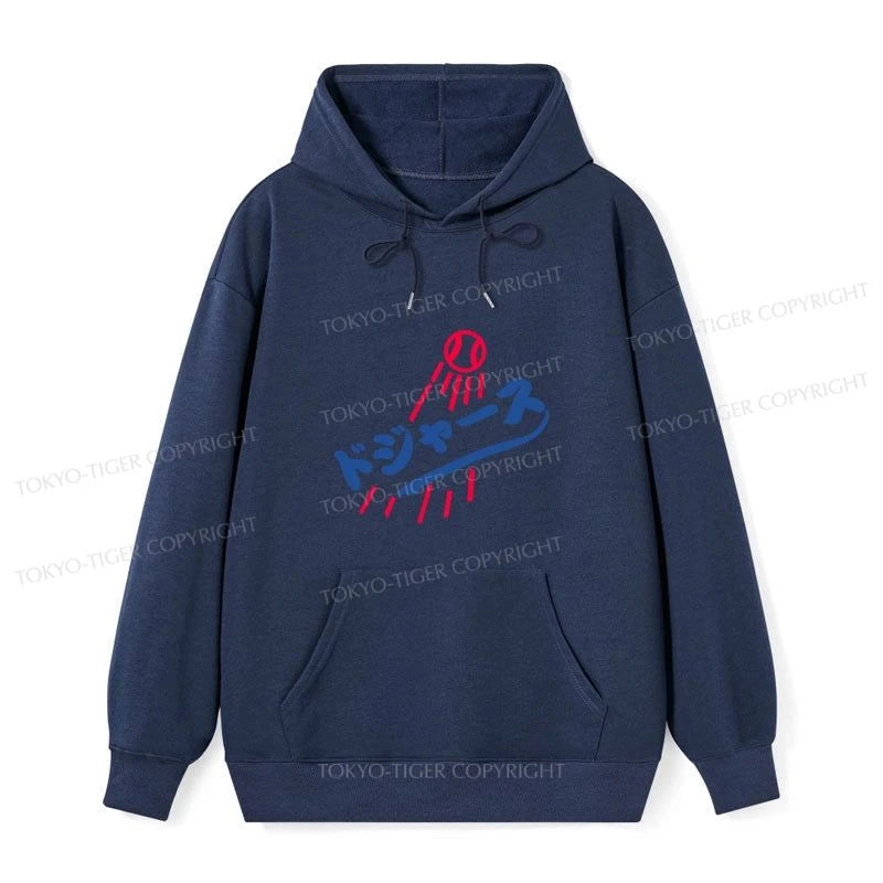 Tokyo-Tiger LA Dodgers Japanese Logo Classic Hoodie