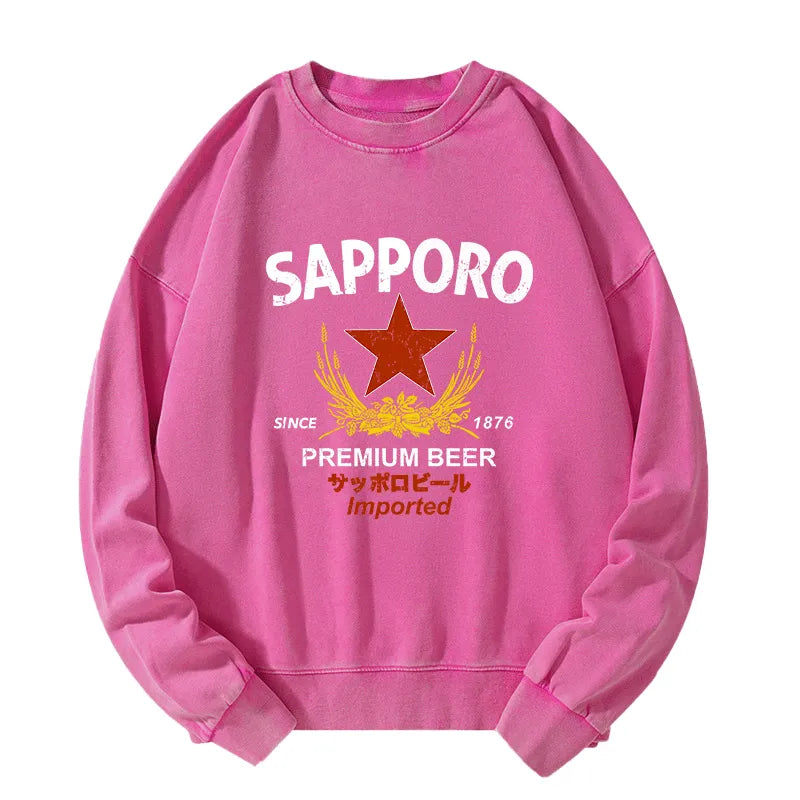 Tokyo-Tiger Sapporo Beer Essential Washed Sweatshirt