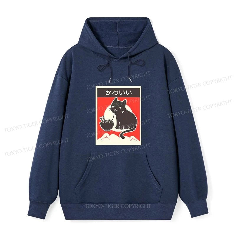 Tokyo-Tiger "Kawaii" Vintage Style Japenese Ramen Cat Classic Hoodie