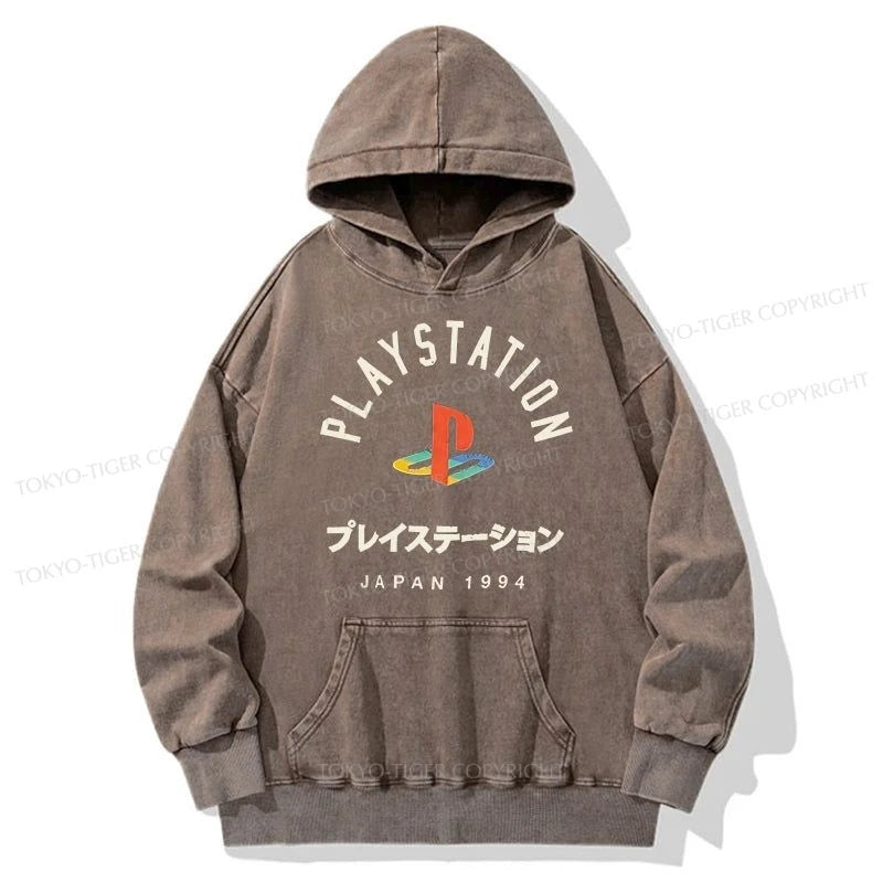 Tokyo-Tiger PlayStation Logo Japan Washed Hoodie