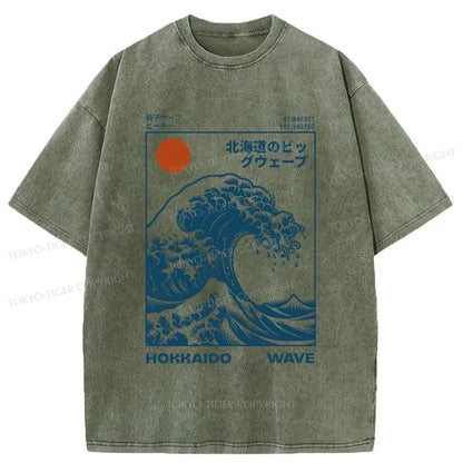 Tokyo-Tiger Hokkaido Wave Japan Washed T-Shirt