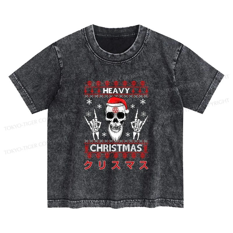 Tokyo-Tiger Heavy Christmas Japan Kids Washed T-Shirt