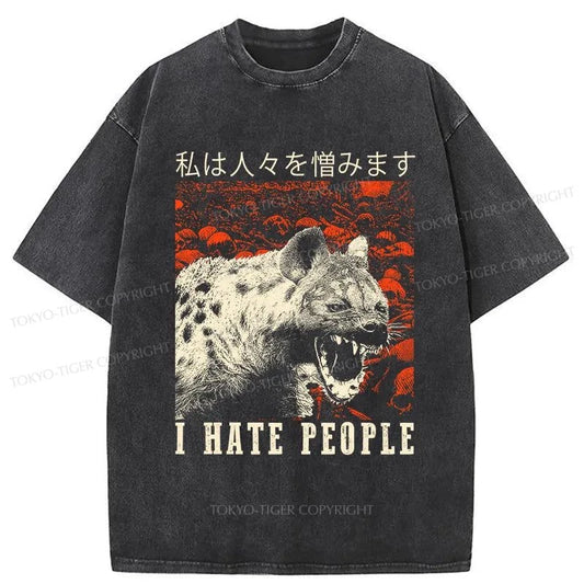 Tokyo-Tiger A Hyena That Hates Humans Washed T-Shirt