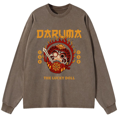 Tokyo-Tiger The Lucky Doll Washed Long Sleeve T-Shirt