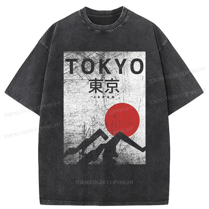 Tokyo-Tiger Tokyo Painting Japan Washed T-Shirt