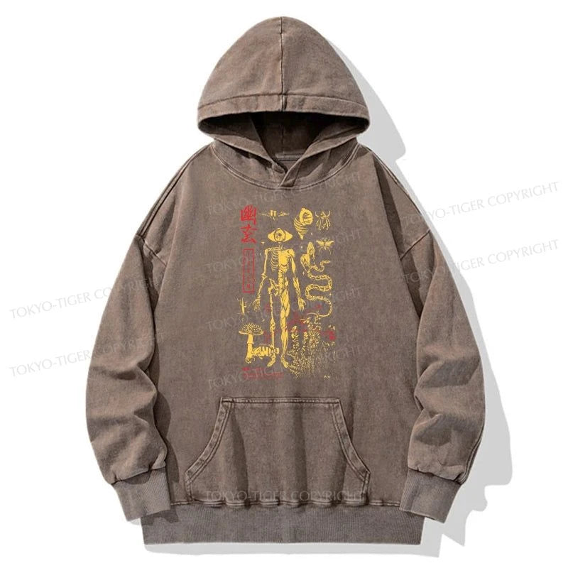 Tokyo-Tiger Spooky Ghost Japanese Washed Hoodie