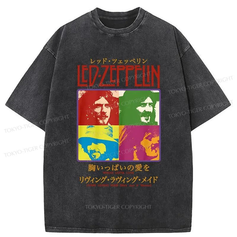 Tokyo-Tiger Led Zeppelin Japanese Washed T-Shirt