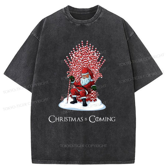 Tokyo-Tiger Games Of Christmas Washed T-Shirt