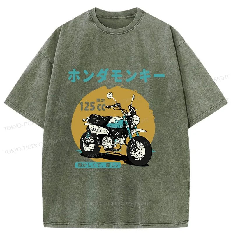 Tokyo-Tiger Honda Motorcycle Japanese Washed T-Shirt