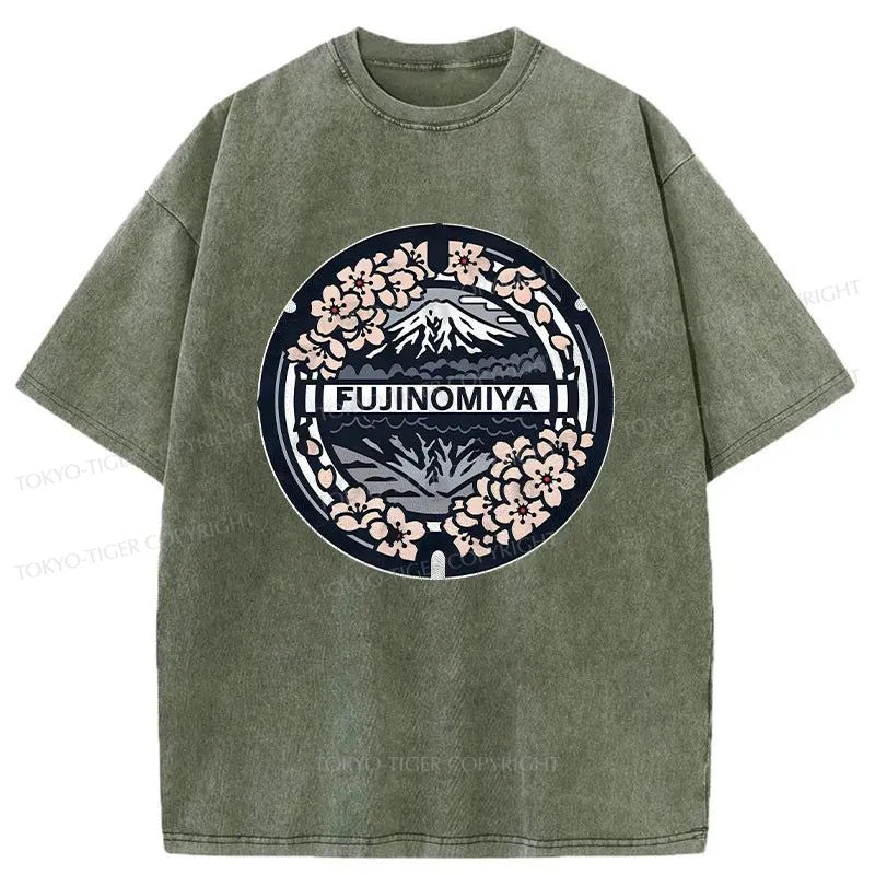 Tokyo-Tiger Fujinomiya Manhole Cover Washed T-Shirt