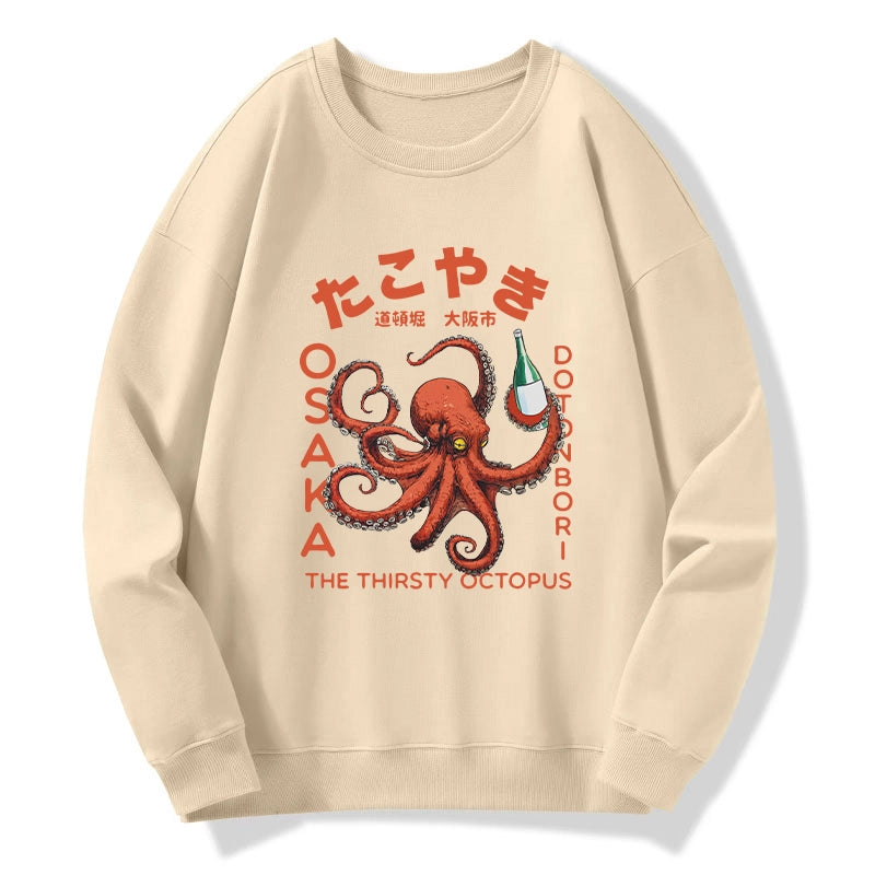 Tokyo-Tiger Octopus Drinks Soju Sweatshirt