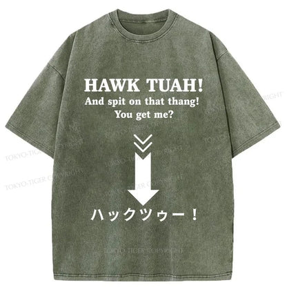 Tokyo-Tiger Hawk Tuah Japanese Washed T-Shirt