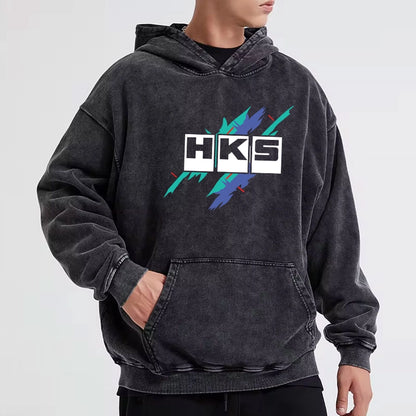 Tokyo-Tiger HKS Drifting Drag JDM Washed Hoodie