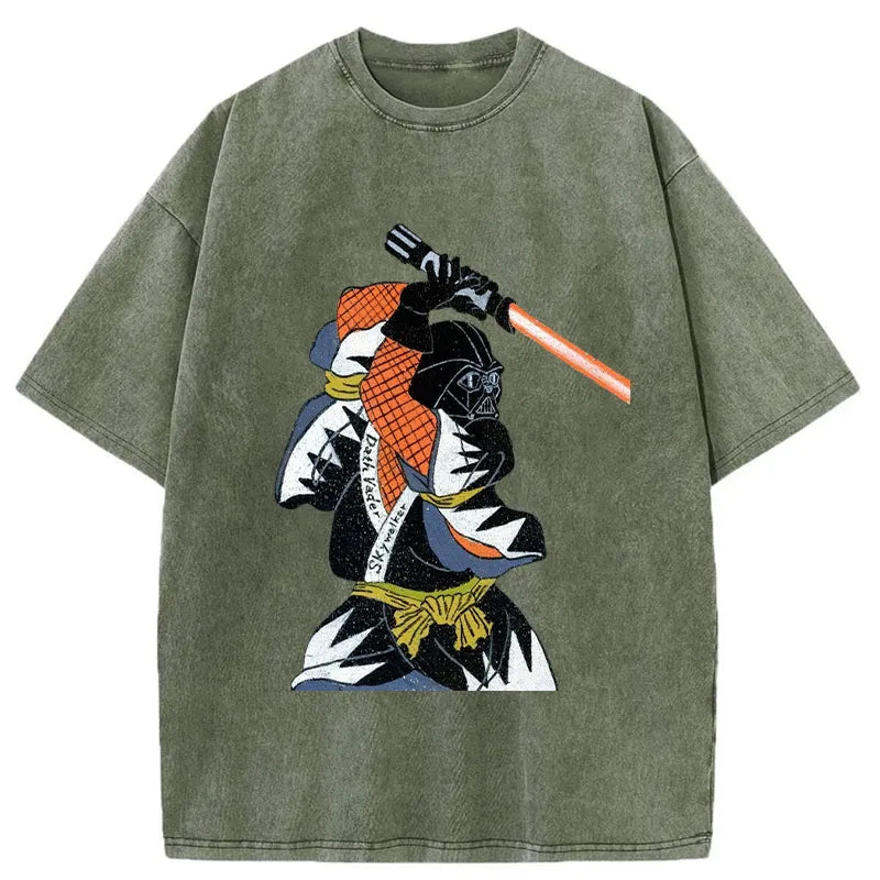 Tokyo-Tiger Ukiyoe Character series Darth Vader Washed T-Shirt