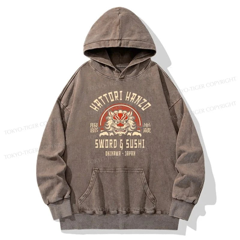 Tokyo-Tiger Hattori Hanzo Sword Washed Hoodie