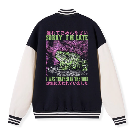 Tokyo-Tiger Frogs Trapped In The Void Embroidery Varsity Jacket