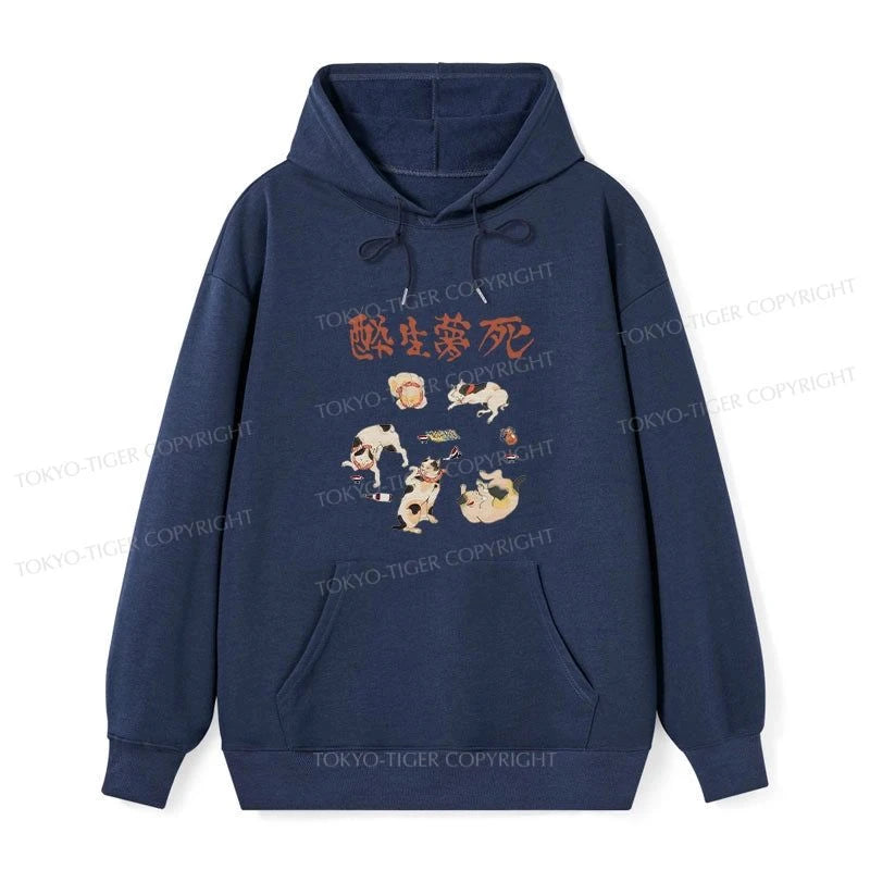 Tokyo-Tiger Drunken Cats Classic Hoodie