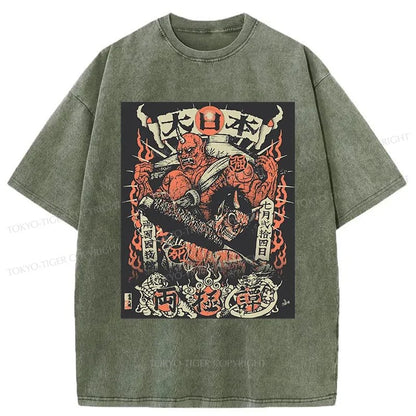 Tokyo-Tiger Japanese Monster Washed T-Shirt