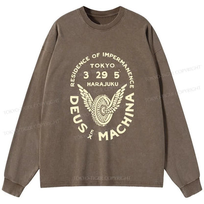 Tokyo-Tiger Deus Ex Machina Tokyo Washed Long Sleeve T-Shirt