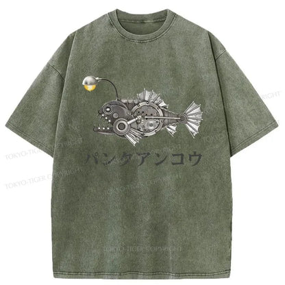 Tokyo-Tiger Anglerfish Japanese Washed T-Shirt