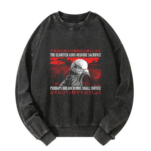 Tokyo-Tiger Eldritch Horror Pigeon Washed Sweatshirt