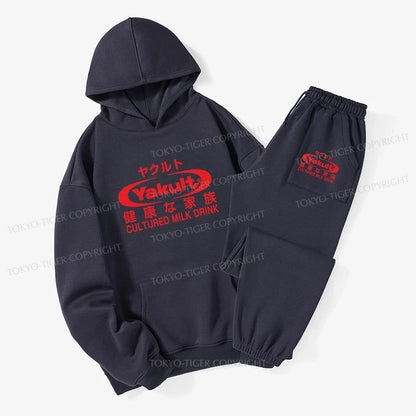 Tokyo-Tiger Yakult Logo Fleece Lined Hoodie Set