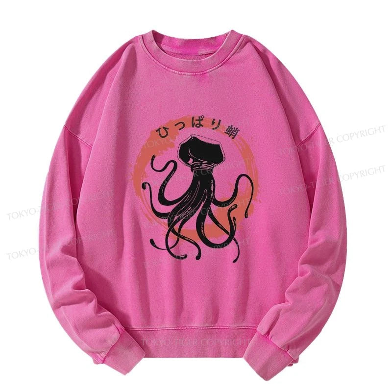 Tokyo-Tiger Vintage Octopus Japanese Washed Sweatshirt