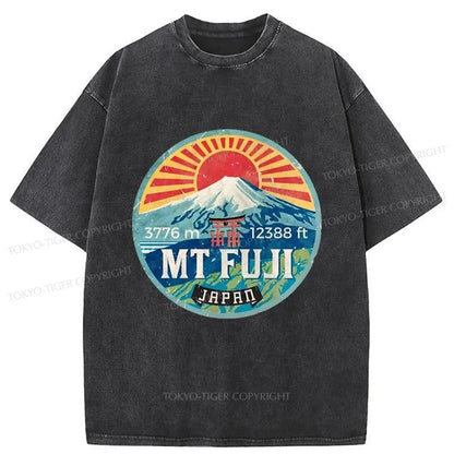 Tokyo-Tiger MT Fuji Japanese Washed T-Shirt