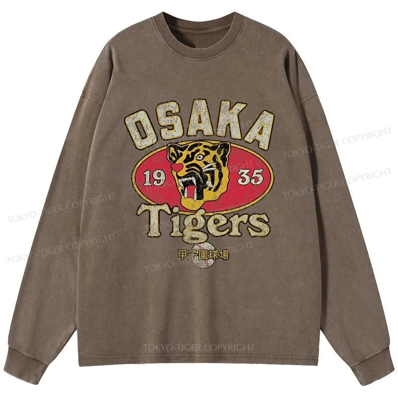 Tokyo-Tiger Osaka Tigers 1935 Washed Long Sleeve T-Shirt