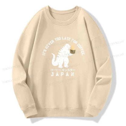 Tokyo-Tiger It Is Never Too Late For Coffee Sweatshirt