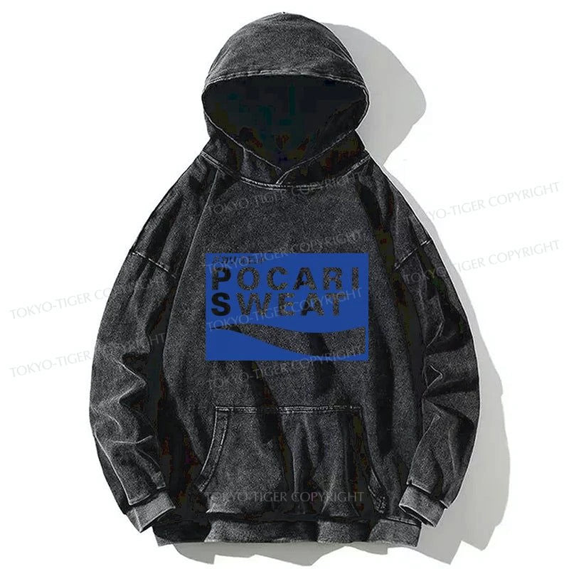 Tokyo-Tiger POCARI SWEAT Logo Washed Hoodie