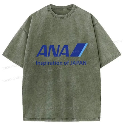 Tokyo-Tiger All Nippon Airways Washed T-Shirt