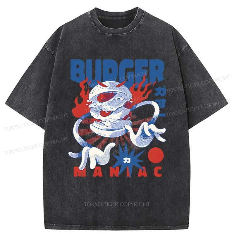 Tokyo-Tiger Burger Monster Washed T-Shirt