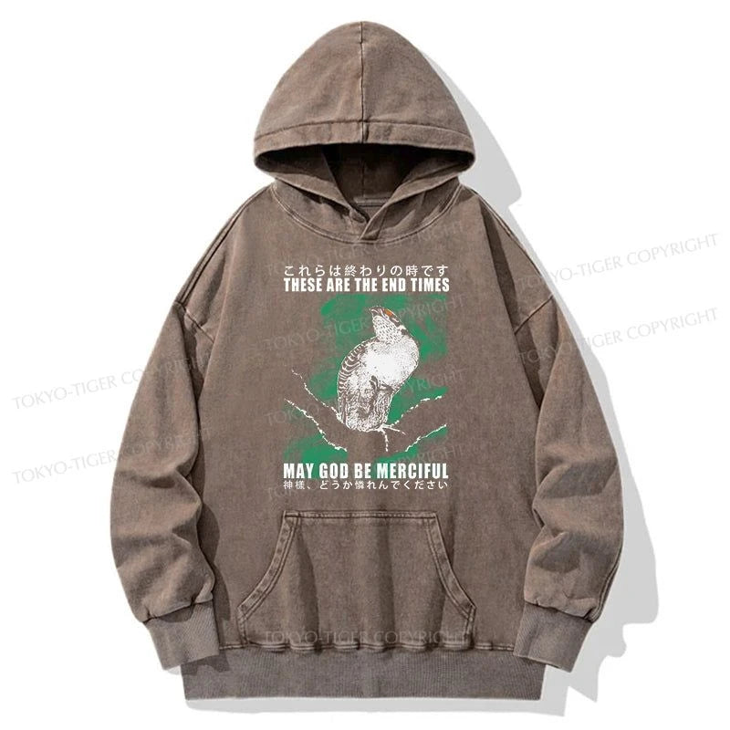 Tokyo-Tiger These Are The End Bird Washed Hoodie