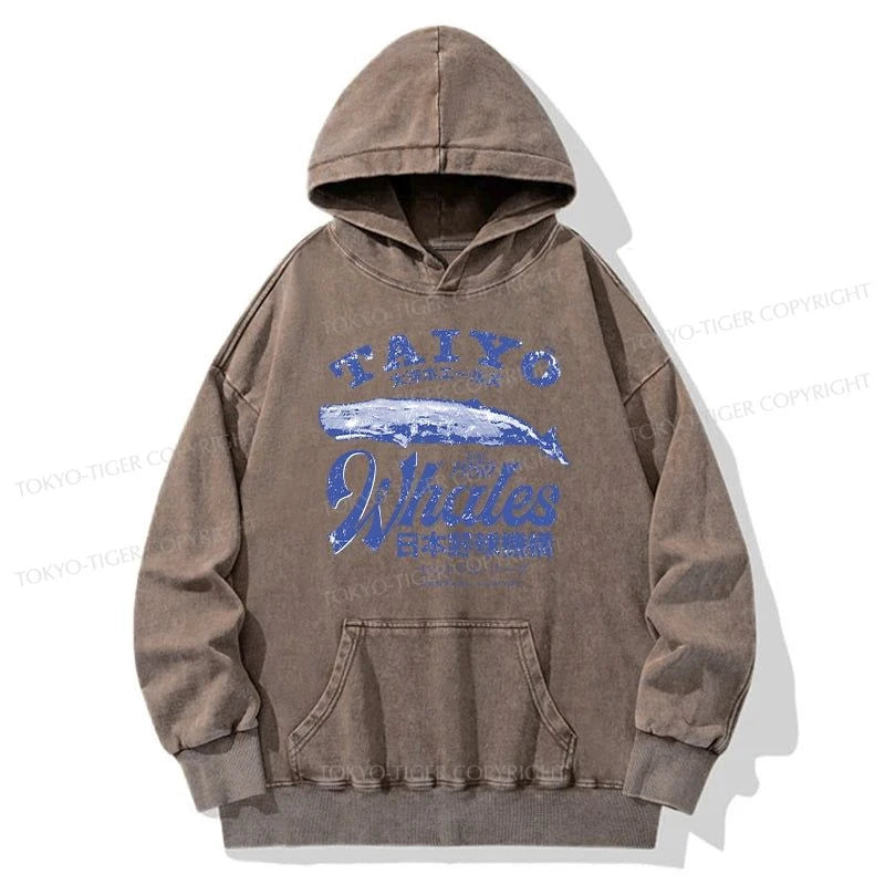 Tokyo-Tiger Japan Taiyo Whales Washed Hoodie