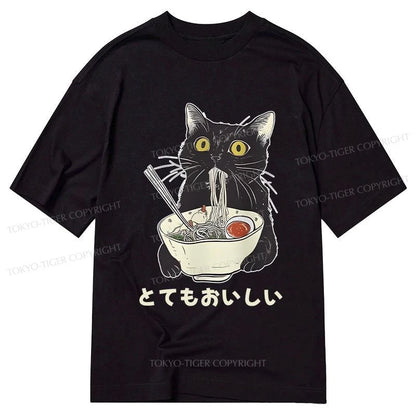 Tokyo-Tiger Cats Eat Ramen Noodles Classic T-Shirt