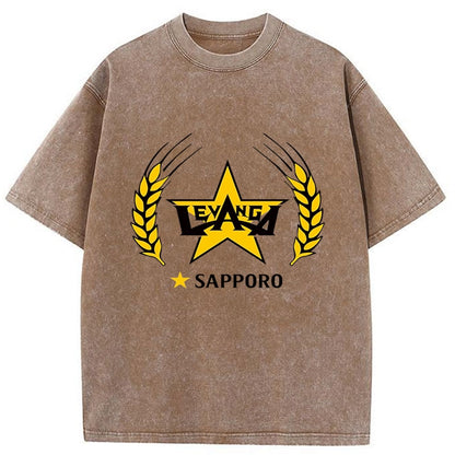 Tokyo-Tiger Sapporo Beer Japan Star Washed T-Shirt