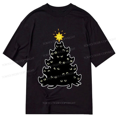 Tokyo-Tiger Black Cat Christmas Tree Classic T-Shirt