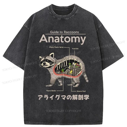 Tokyo-Tiger Anatomy Of A Raccoon Washed T-Shirt