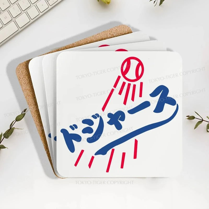 Tokyo-Tiger LA Dodgers Japanese Logo Coaster